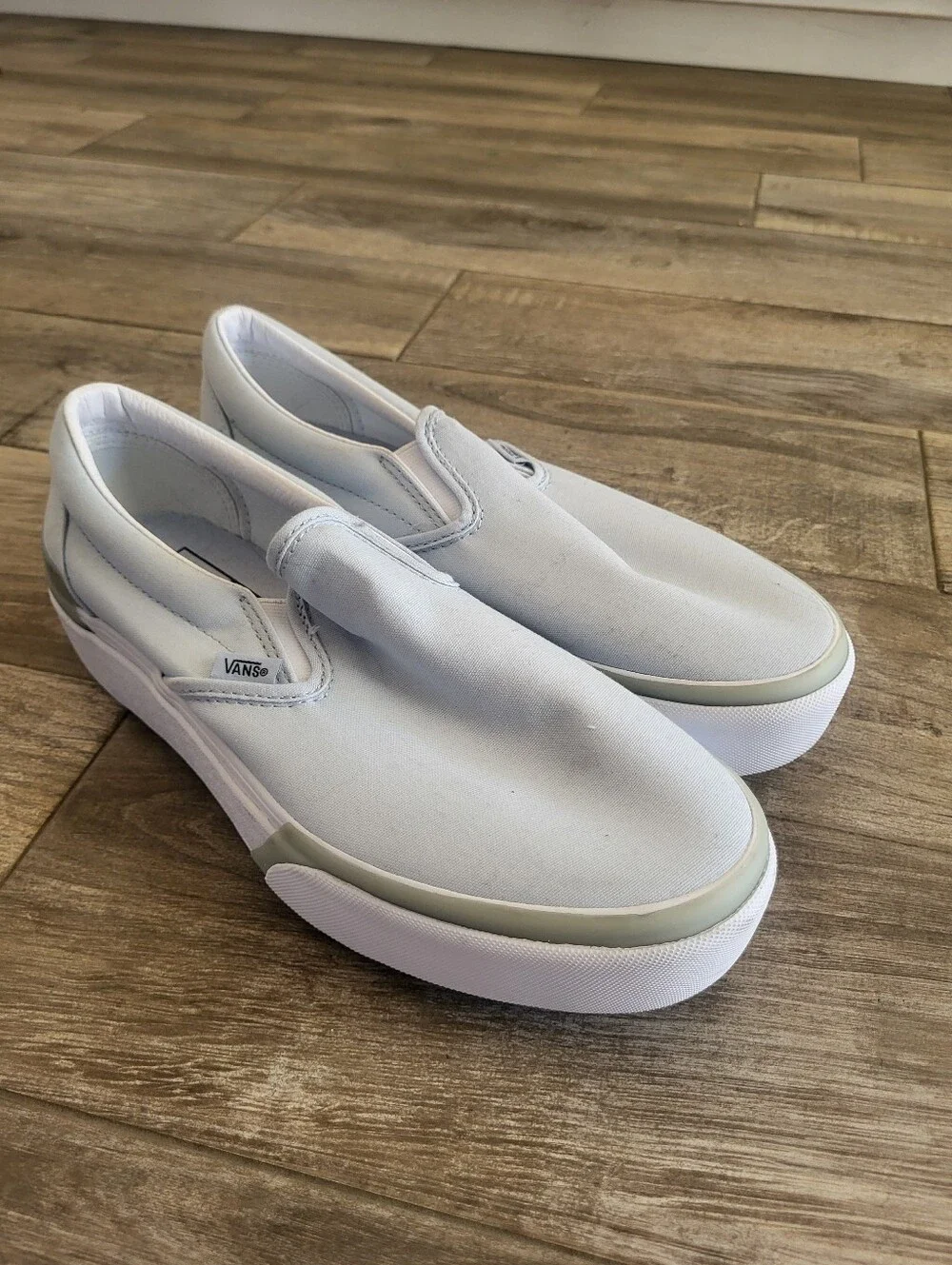 Vans Pastel Light Blue Classic Slip-On Stacked Womans 10.5 Nwot
